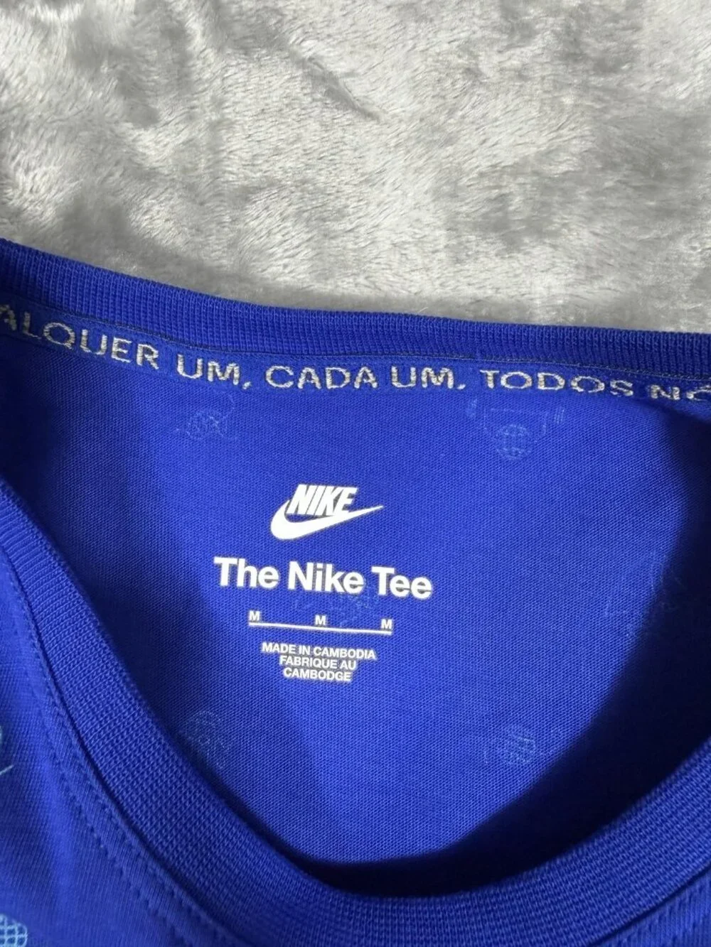 New USA Shirt Women's Medium Blue Olympic Team Nike 100% Cotton Graphic Tank Tee